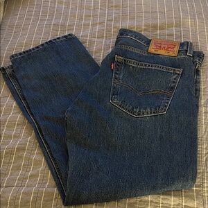 Levi's Men's Dark Blue Straight Jeans 505